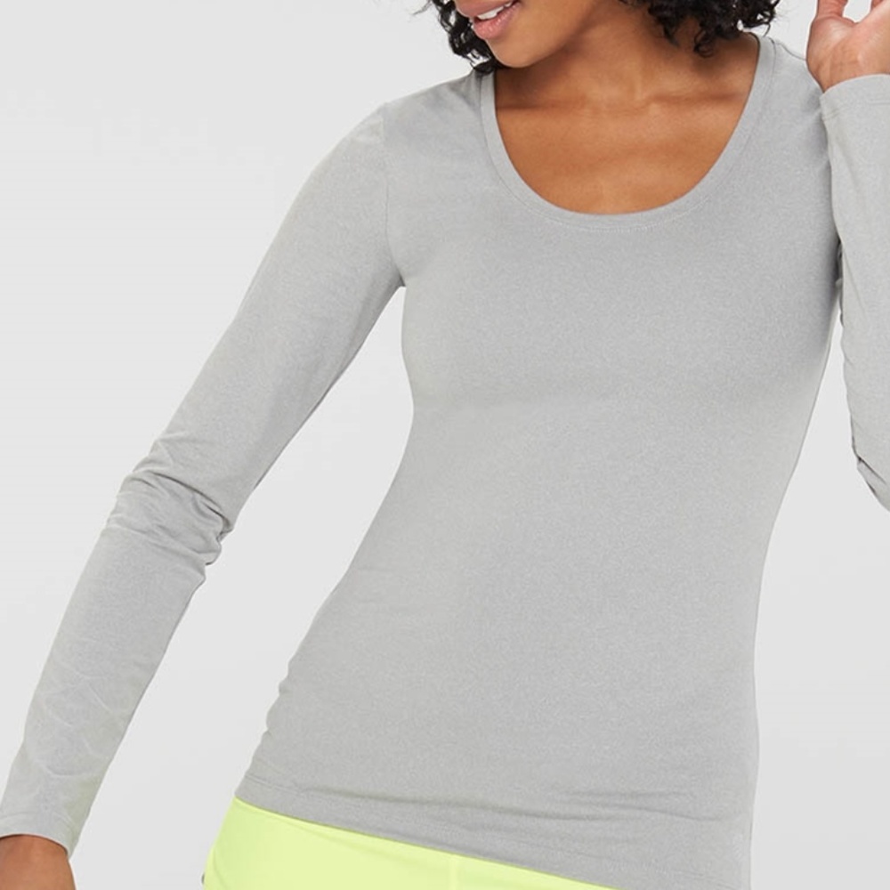 Essential Long Sleeve Tank - Heather Concrete